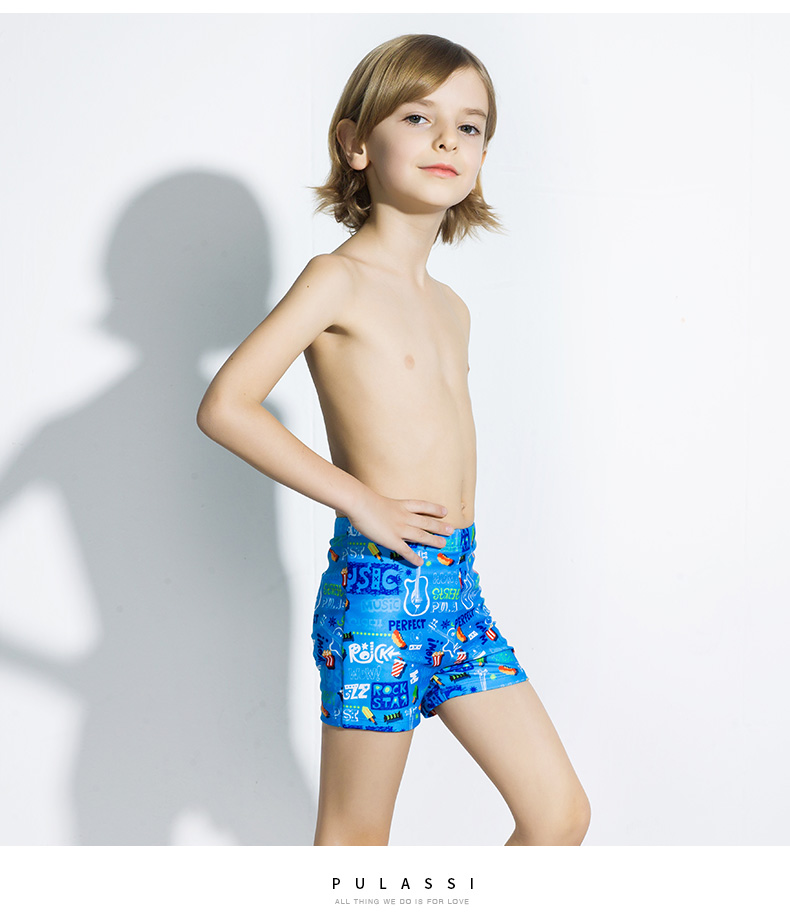 Plasch quần áo trẻ em nam trẻ em trẻ em thoải mái làm khô nhanh quần boxer trai lớn boyshort trẻ em - Bộ đồ bơi của Kid bộ bơi dài tay bé gái