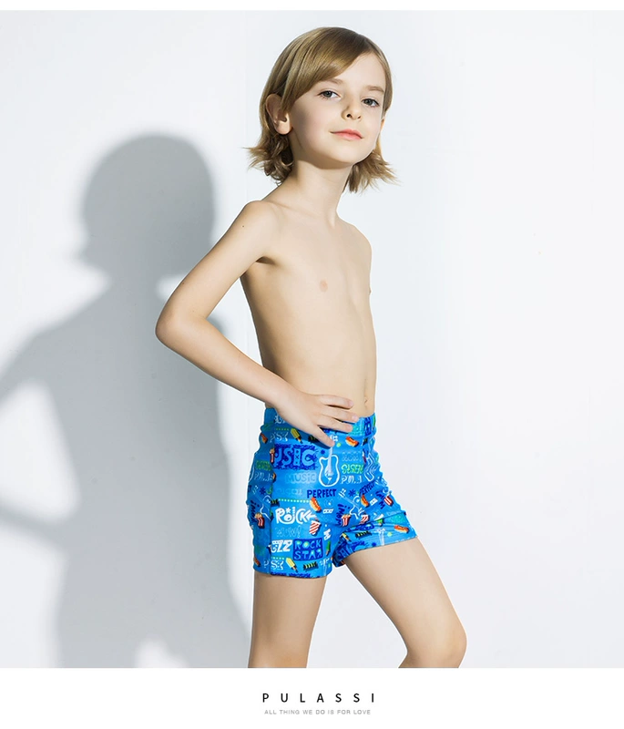 Plasch quần áo trẻ em nam trẻ em trẻ em thoải mái làm khô nhanh quần boxer trai lớn boyshort trẻ em - Bộ đồ bơi của Kid