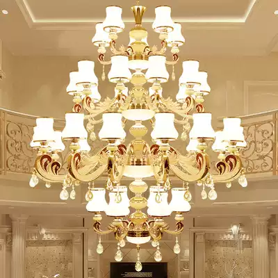 Picking Villa living room lamp luxury hollow compound building empty test building building building large chandelier crystal lamp atmospheric European style