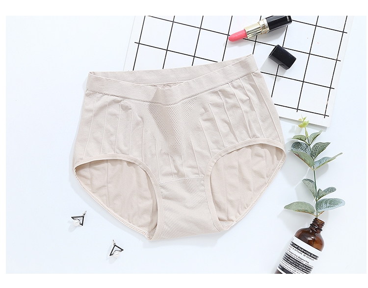 Vải rất mềm và có nhiều độ đàn hồi! Mềm mại và thoáng khí kích thước lớn đồ lót của phụ nữ cao eo bụng gói tóm tắt hông 956 quần áo lót
