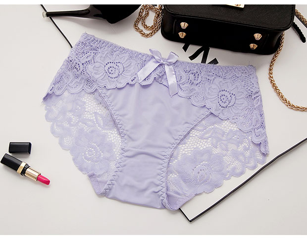 Sexy đồ lót nữ mid-up ren gói hông thoáng khí mềm mại tóm tắt cô gái quần short sinh viên 1337 nội y đẹp