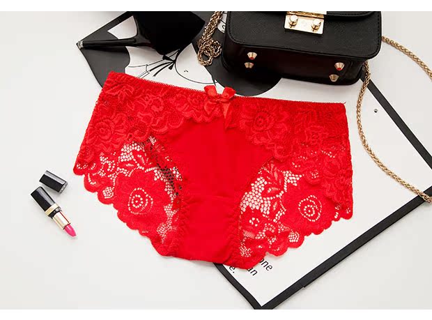 Sexy đồ lót nữ mid-up ren gói hông thoáng khí mềm mại tóm tắt cô gái quần short sinh viên 1337 nội y đẹp