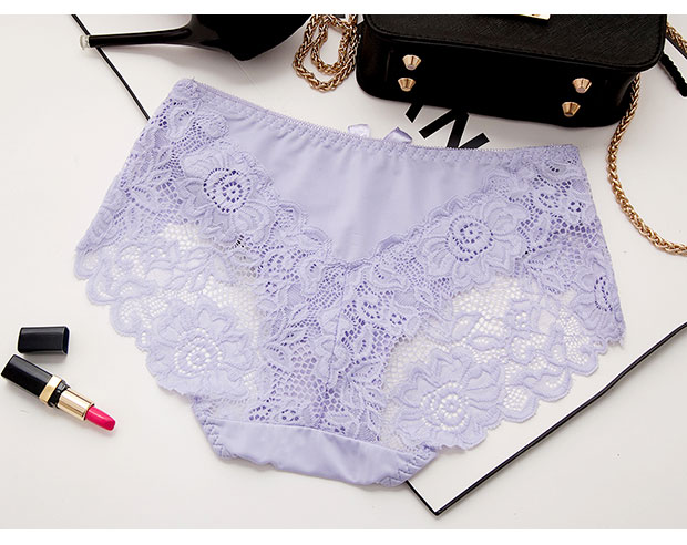 Sexy đồ lót nữ mid-up ren gói hông thoáng khí mềm mại tóm tắt cô gái quần short sinh viên 1337 nội y đẹp
