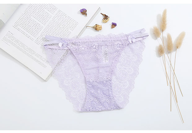 Mới Sexy nóng eo thấp ren đồ lót của phụ nữ Đồ lót trong suốt khe cao mỏng 1460 quần lót cạp cao