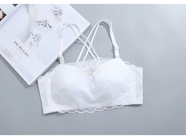 Một loạt các phương pháp mặc phía trước áo hai lớp lưới chống chói áo ngực tụ tập để nhận được cặp đồ lót trắng sữa mỏng T252 quần lót đùi