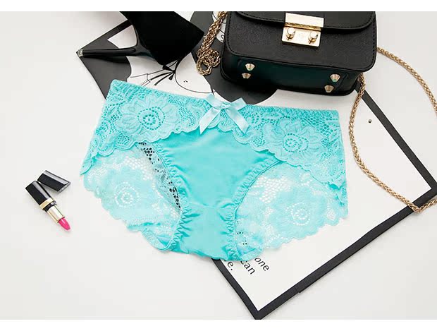 Sexy đồ lót nữ mid-up ren gói hông thoáng khí mềm mại tóm tắt cô gái quần short sinh viên 1337 nội y đẹp