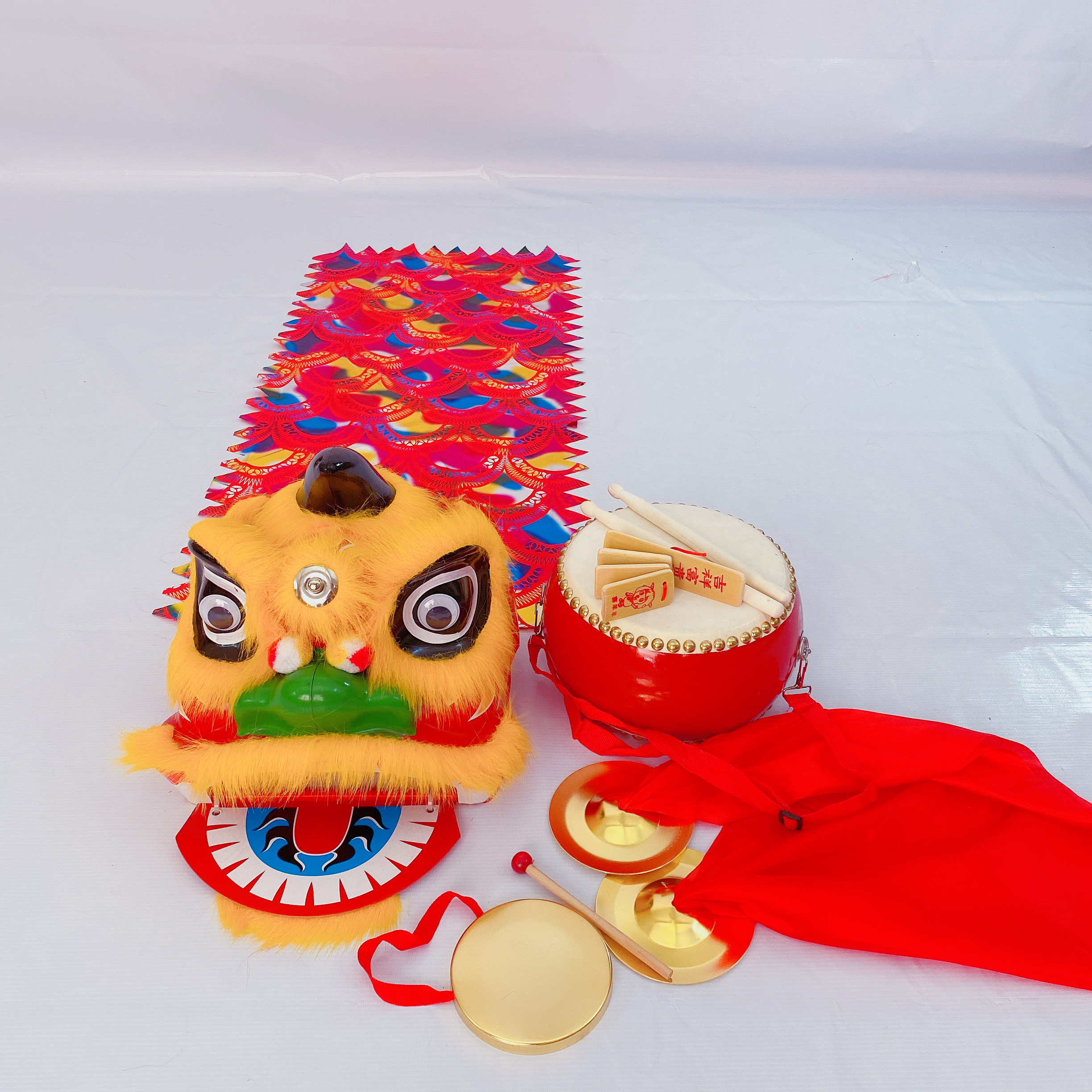 Lion dance children lion head Wake lion lion lion dance performance props set Children lion dance head toy set