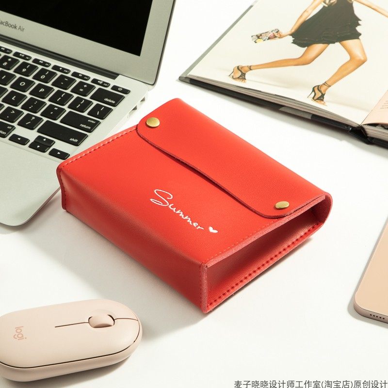 Custom lettering Girls make-up Pack MacBook power supply Accessories Containing Bag Digital Accessories Bag Slip Rat Pack