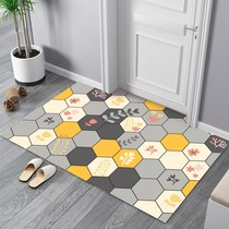 Household simple home door mat waterproof non-slip erasable pvc entrance mat modern leather mat no-wash can be cut