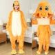 Mùa thu và mùa đông khủng long flannel phim hoạt hình động vật bộ đồ ngủ liền kề nam nữ bộ mặc nhà thu đông cho nam