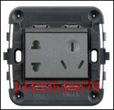 10A five - hole socket VIMAR Italian Weemait imported black and white with multiple color borders