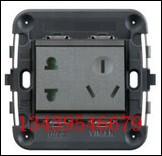 10A five-hole socket VIMAR Italy Weimai Yite imported manufacturing black and white with a variety of color frame