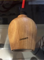 Solid Wood lamp holder base wood color E27 Universal Lamp Port personalized lamp head line matching energy-saving lamp LED light source