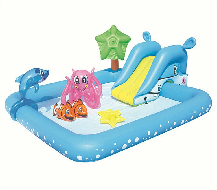 Trẻ em lớn có thể phun nước phim hoạt hình đại dương cá heo động vật inflatable bơi chơi nước đồ chơi hồ bơi trượt lâu đài hồ bơi