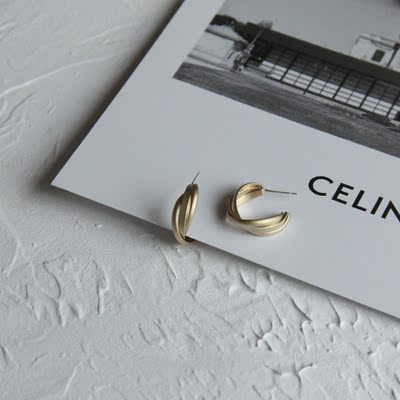 金属纯银耳钉高级感复古耳环