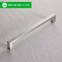 High-end 304 stainless steel intermoving shower room handle bathroom glass handle custom hole in mirror light wire drawing matt