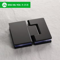 Water Body Wash Boutique 304 Stainless Steel Bathroom Hinge No Frame Door Matt Black Shower Glass Door Hinge J6 Solid