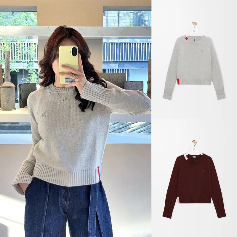 Xiaopang Genuine Loewe 26Ss Women's Round Neck Cashmere Sweater S359Y14Kj1