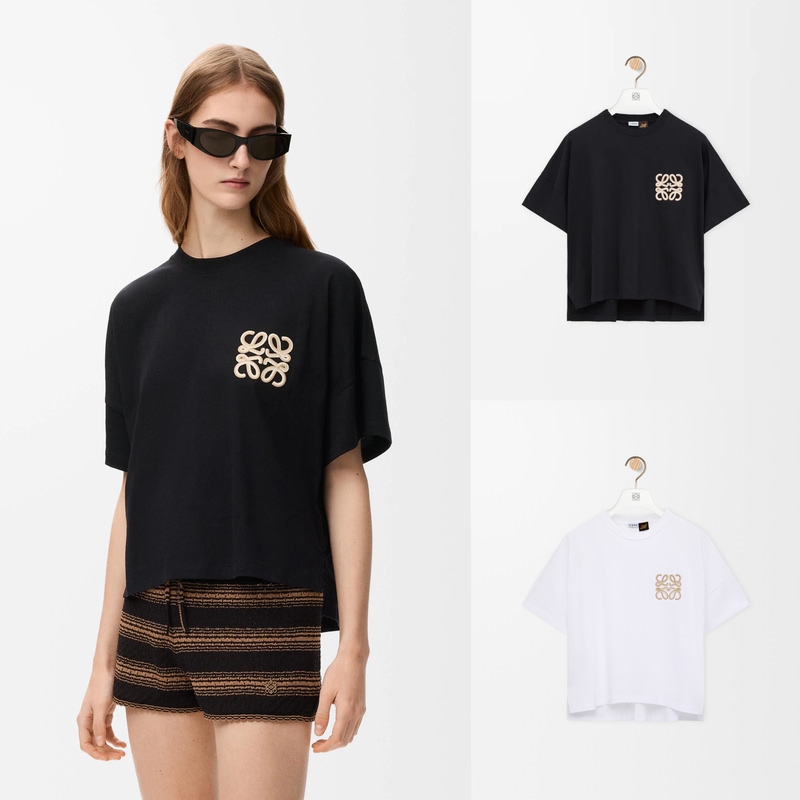 Xiaopang Genuine Loewe 26Ss Women's Loose Fit Cotton T-Shirt S616Y22X87