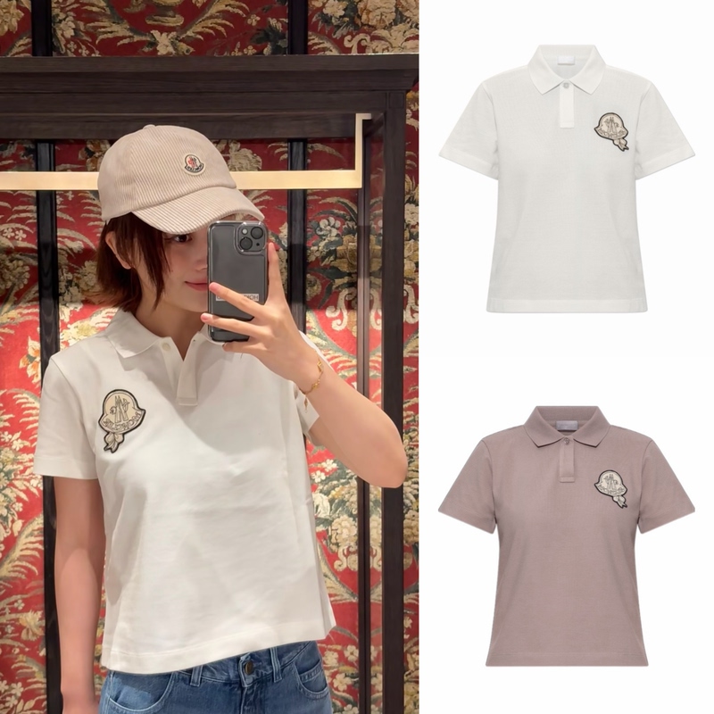 Xiaopang Genuine Moncler 26Fw Women's Short-Sleeved Polo Shirt L20938A0000689A16 Xiaopang Genuine Moncler 26Fw Women's Short-Sleeved Polo Shirt L20938A0000689A16
