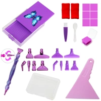 Фиолетовая бабочка бриллиантовая блюда (№ 4) набор