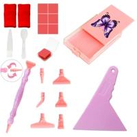 Розовая бабочка бриллиантовая блюда (№ 3) набор