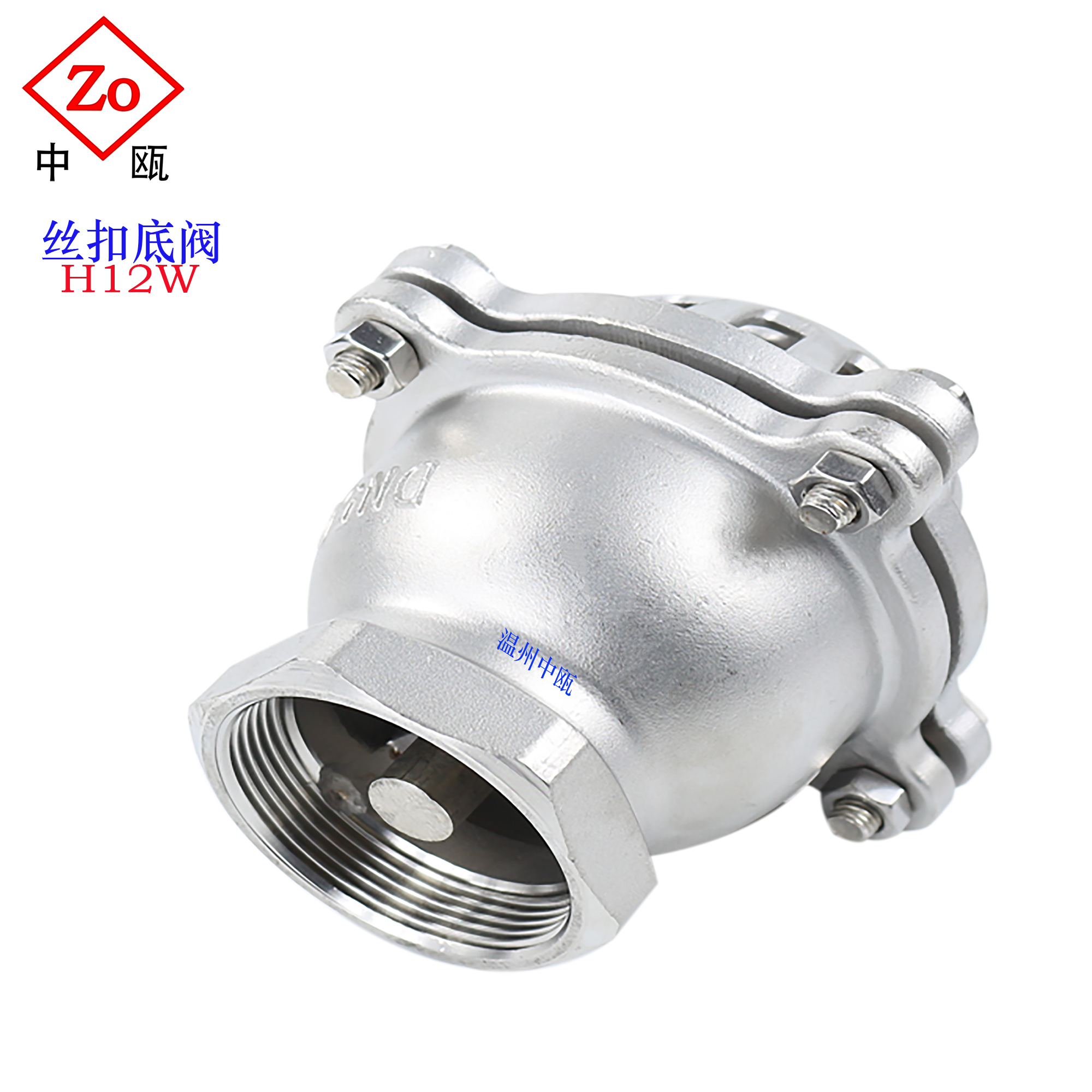 304 stainless steel H12W wire buckle bottom valve water pump suction bottom valve lifting well bottom valve check valve flange bottom valve