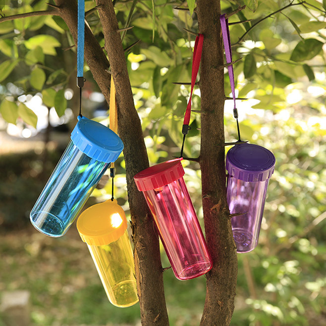 Plastic cup heat-resistant tea portable handy cup simple pure color with lid Student men and women advertising printed logo word