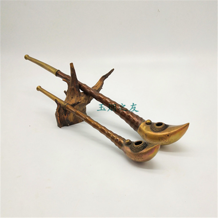 Ancient Playing Brass Tobacco Fighting Retro Dry Cigarette Bag Length Money Smoking Gun Film And TV Show Props Male And Female Tobacco Swaying Pieces