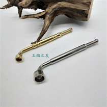 Short section small smoke bag brass integrated small copper bucket stainless steel pipe smoke bag pan palm upper portable dry smoke bag smoke