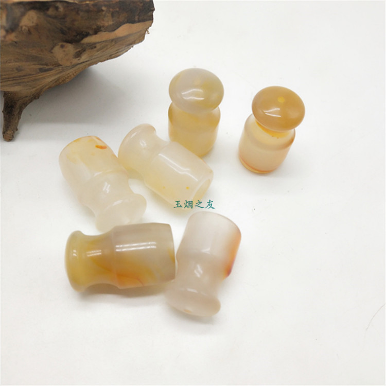 Jade smoking bag mouth old dry smoke bag mouth Manau jade Pulp Bag Whistle Tobacco pot Men's smoking accessories