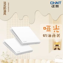 Chint switch socket panel 86 type home decoration household one open multi-control two open single power socket panel 6R white