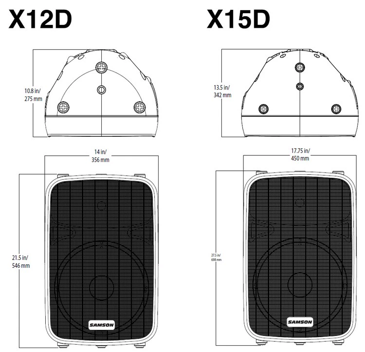 Samson Auro D208 D210 X12D X15D D1200 tăng cường âm thanh bàn phím diễn tập âm thanh loa - Loa loa