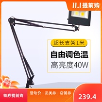 Long arm led adjustable color temperature work writing anchor drawing engraving reading eye protection high power 1 M table lamp clip