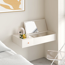 Valley and simple white small apartment Nordic Wall Wall dressing table Flip makeup table ins mirror integrated table