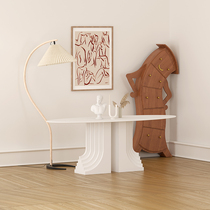 Valley and light luxury solid wood marble desktop dining table restaurant large apartment small apartment Nordic modern ins style table