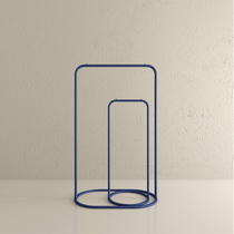 Valley and simple light luxury double blue black coat rack floor hanger bedroom cloakroom art ins style