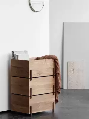 Valley and wooden superimposed storage box bedside table simple modern living room storage cabinet bedroom storage