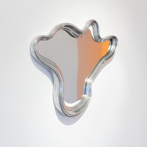 Valley and metal border shaped mirror ins wind light luxury minimalist bathroom bedroom makeup mirror Desktop decoration mirror