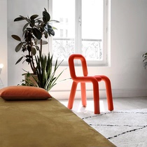 Valley and modern minimalist art abstract combination fluff chair shaped bed and breakfast dining chair art exhibition model room for bed and breakfast