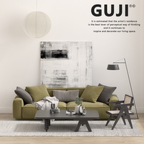  Valley and designer living room furniture fabric sofa ins light luxury style Double couple bed and breakfast sofa Multi-person