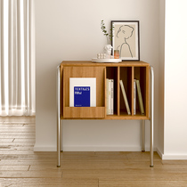 Valley and simple wood wind splicing magazine cabinet Small bookcase Sofa side a few hand side cabinet ins wind multi-function bookcase