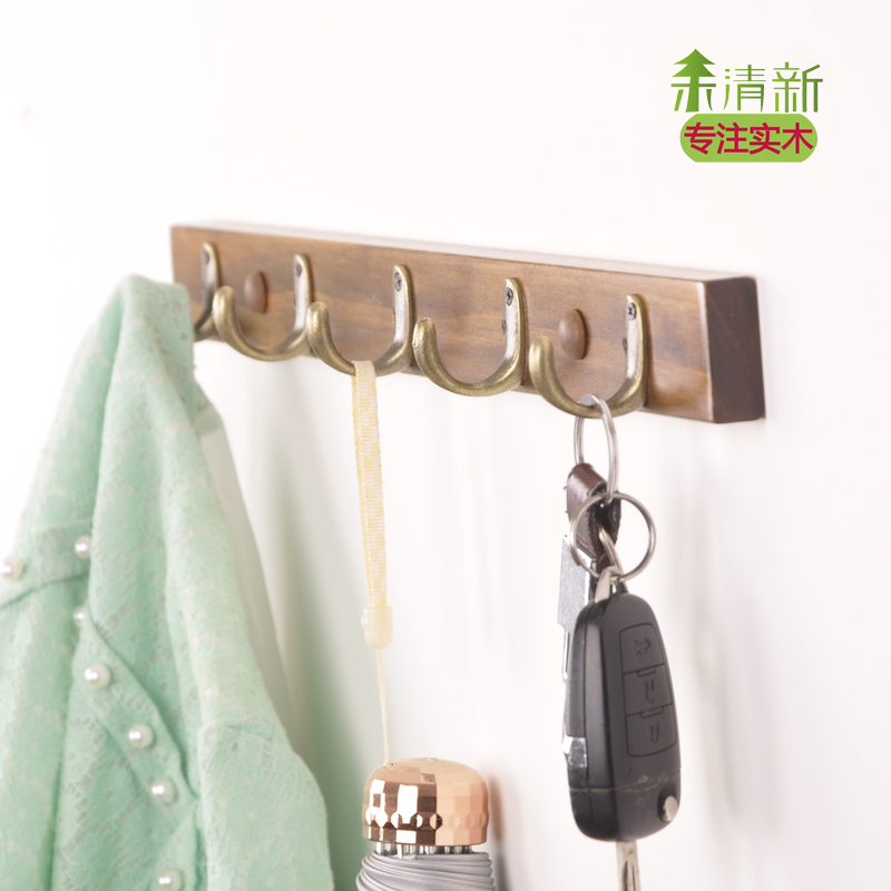 Clothes Hanger Door Rear Hangers Hook Creative Solid Wood Wall Hanger Wall Hung Hanger Wall-mounted Cloister Hook Crochet Hook