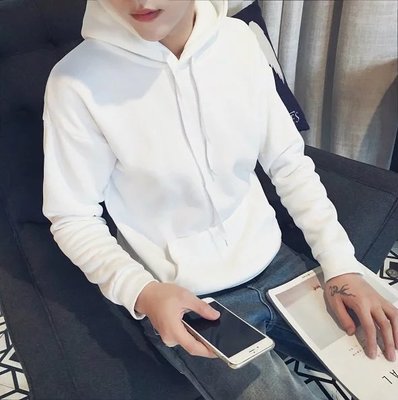 Hàn quốc phiên bản của phong cách Harajuku bf lỏng bảy điểm ngắn tay áo len trai mùa xuân và mùa hè trùm đầu quần áo áo khoác sinh viên hoodie màu be