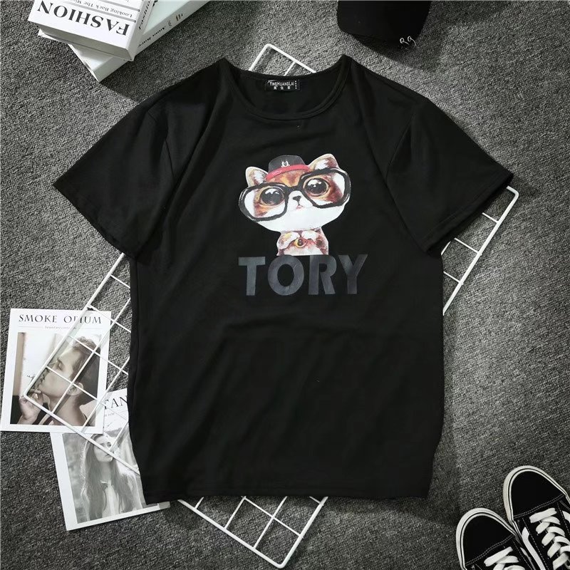 Của nam giới ngắn tay T-Shirt Hàn Quốc phiên bản của các loose xu hướng vòng cổ bông Harajuku phong cách 2018 mùa hè mới quần áo nửa tay áo