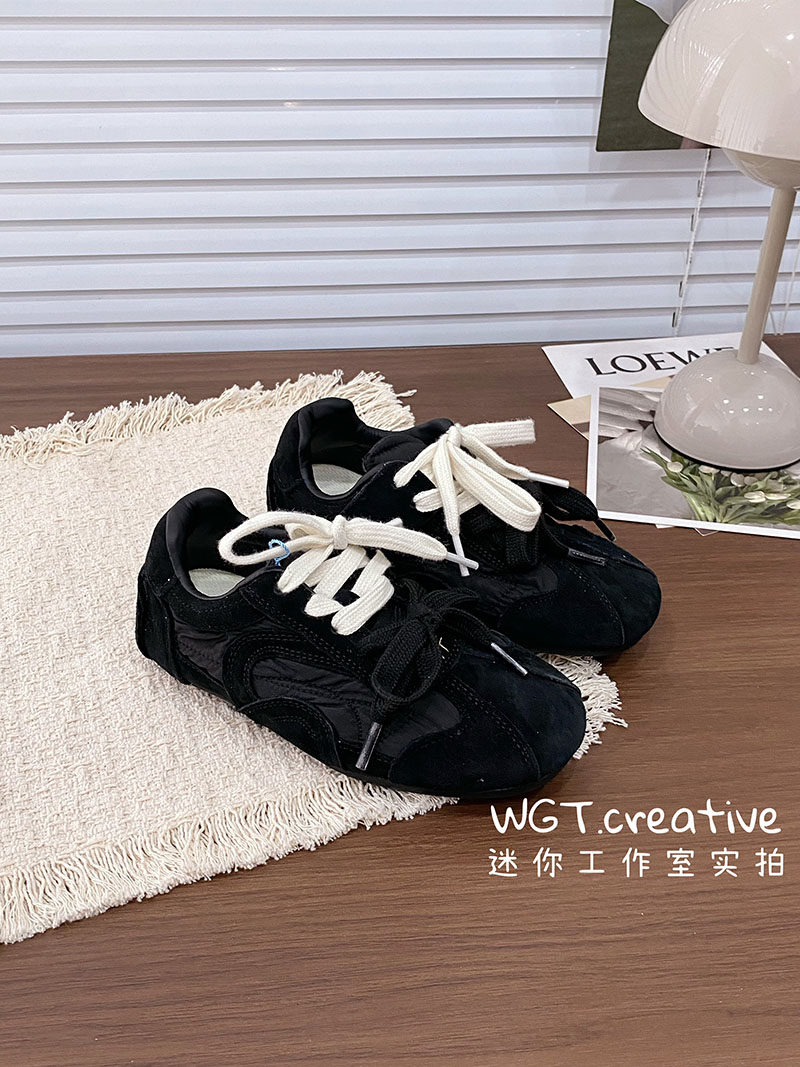 WGT秋季儿童双鞋带德训鞋男女童软底复古平底阿甘鞋松弛感休闲鞋 — 4