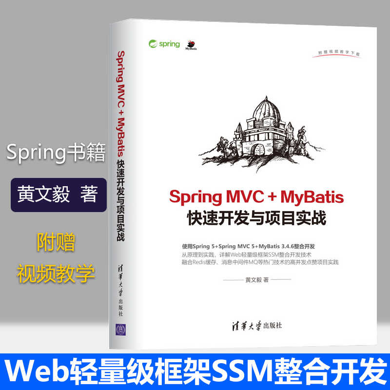 Spring Mvc Mybatis快速开发与项目实战spring 5 Spring Mvc 5 Mybatis 3 4 6核心技术 整合java编程语言ssm框架计算机教程书籍
