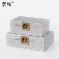 New Chinese soft decoration model room bookcase storage box accessories box living room bedroom dressing table jewelry box ornaments