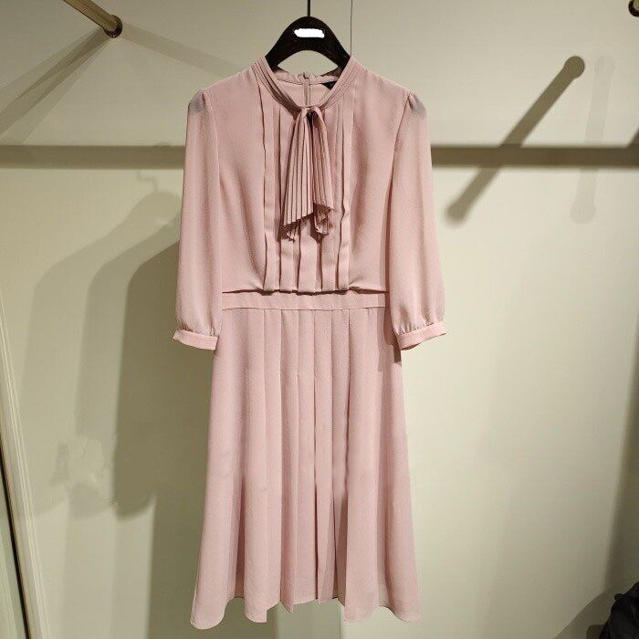 Sf Fun Trendy Love Shop Women's Clothing 2026 Summer New Product Round Neck Elegant Three-Quarter Sleeve Slimming Dress Sfowc2305P