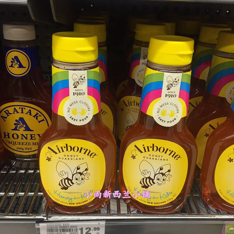 New Zealand Airborne El Bonny Natural Child Honey 500g 100 Flower Honey Centennial Squeeze The Portable